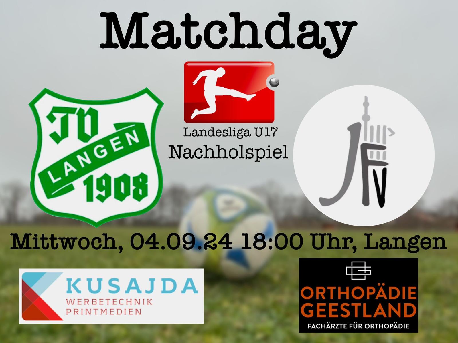 U17 mit Nachholspiel im Derby gegen JFV Cuxhaven